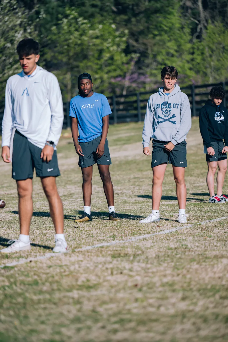 Athletes on field